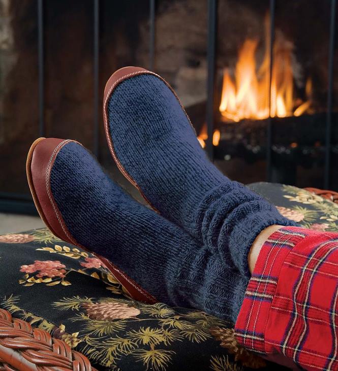 Seasonal & Gifts Plow & Hearth The Original Acorn Slipper Sock - Charcoal - XX-Small NFLB3066