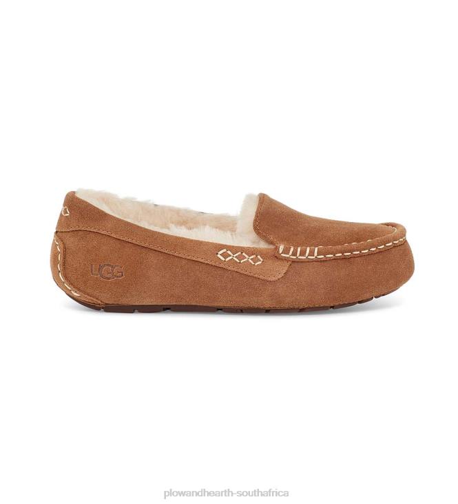 Seasonal & Gifts Plow & Hearth UGG Ansley Women's Suede Moccasin Slippers - Black - 5 NFLB3053