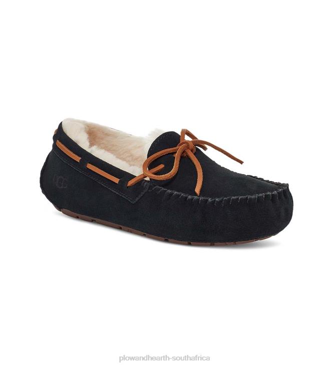 Seasonal & Gifts Plow & Hearth UGG Dakota Women's Suede Moccasin Slippers - Black - Size 6 NFLB3058