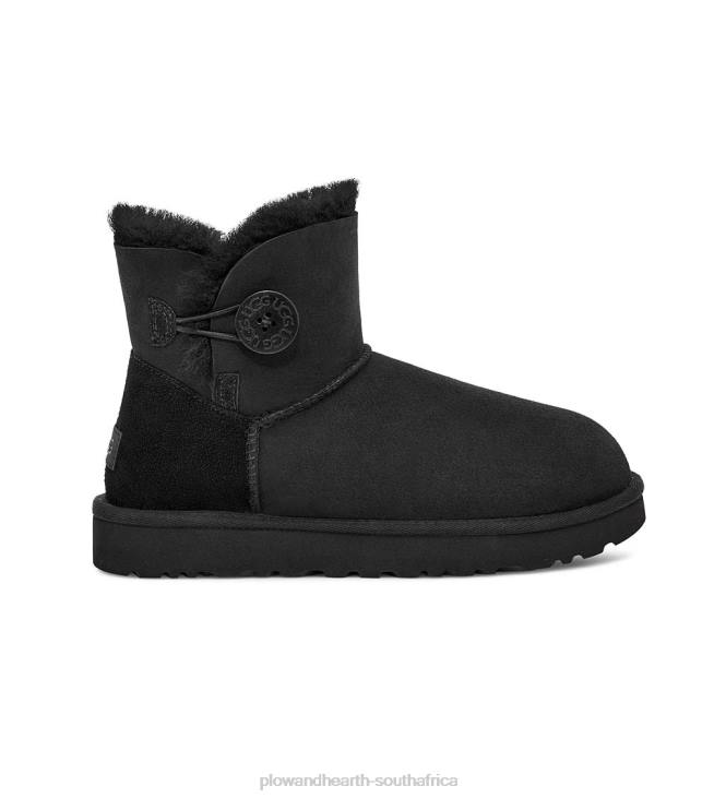 Seasonal & Gifts Plow & Hearth UGG Women's Mini Bailey Button II Boots - Black - Size 10 NFLB3064