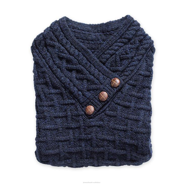 Seasonal & Gifts Plow & Hearth Women's Irish Merino Wool Super Soft Lattice Poncho - Ink Marl - S/M NFLB2987
