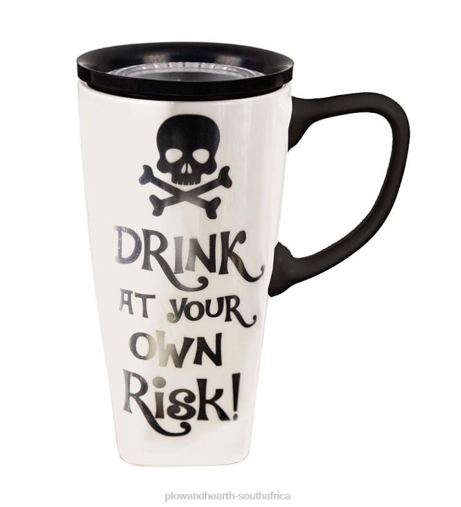 Seasonal & Gifts Plow & Hearth Ceramic FLOMO 360 Travel Mug - Blessed NFLB3082