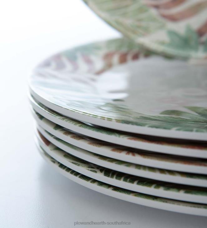 Seasonal & Gifts Plow & Hearth Colorful Melamine Outdoor Safe Plates, Set of 6 NFLB3081