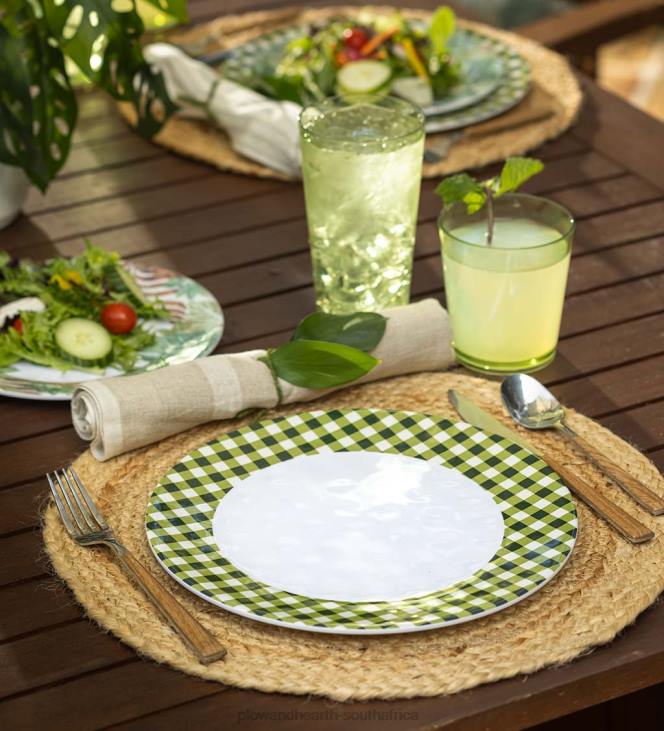 Seasonal & Gifts Plow & Hearth Colorful Melamine Outdoor Safe Plates, Set of 6 NFLB3081