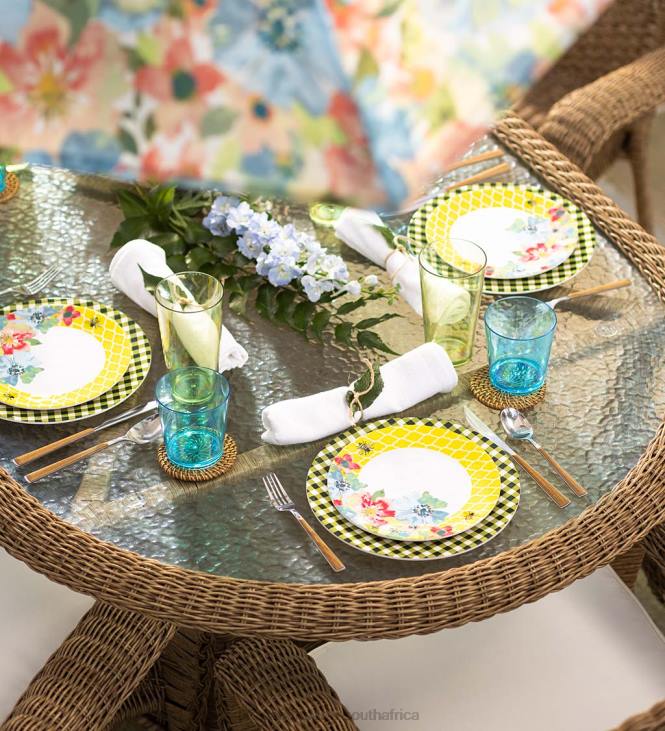 Seasonal & Gifts Plow & Hearth Colorful Melamine Outdoor Safe Plates, Set of 6 NFLB3081