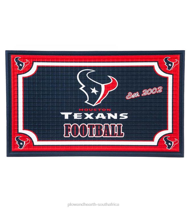 Seasonal & Gifts Plow & Hearth Indoor/Outdoor NFL Team Pride Embossed Doormat - Houston Texans NFLB3091