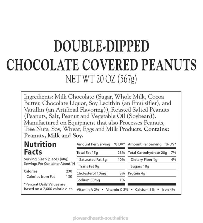 Seasonal & Gifts Plow & Hearth Chocolate-Covered Virginia Peanuts, 20 oz. Resealable Tin NFLB2979