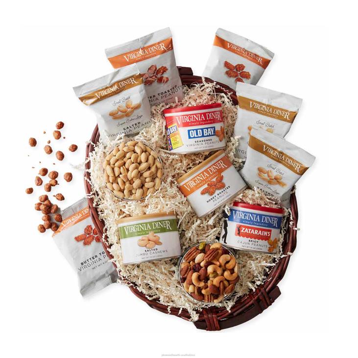 Seasonal & Gifts Plow & Hearth Extra Large Peanuts and Cashews Gift Basket Sampler NFLB3033