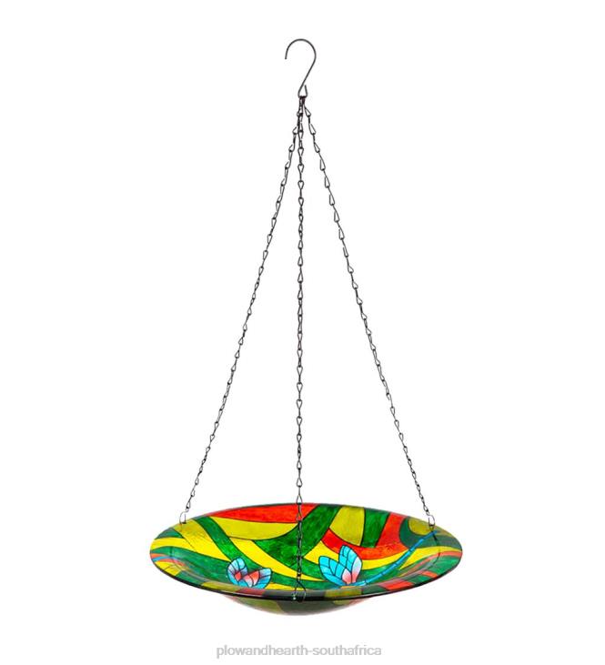 Yard & Garden Plow & Hearth Hanging Glass Dragonflies Birdbath NFLB855