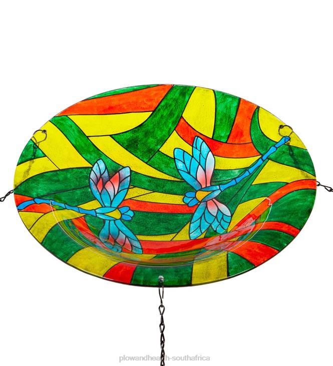 Yard & Garden Plow & Hearth Hanging Glass Dragonflies Birdbath NFLB855