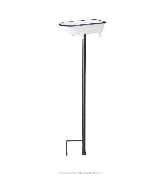 Yard & Garden Plow & Hearth Splish Splash Birdbath, Brass With White Finish - White NFLB847