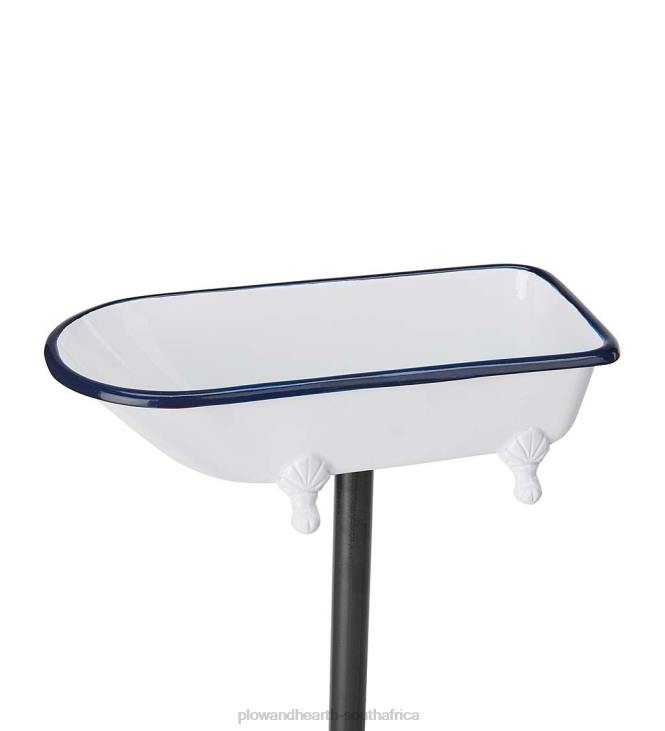 Yard & Garden Plow & Hearth Splish Splash Birdbath, Brass With White Finish - White NFLB847
