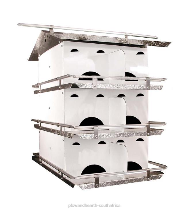 Yard & Garden Plow & Hearth 12-Room Purple Martin Birdhouse with Starling-Resistant Openings NFLB889