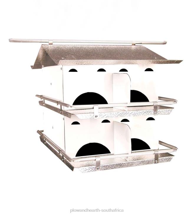 Yard & Garden Plow & Hearth 8-Room Purple Martin Birdhouse with Starling-Resistant Openings NFLB892