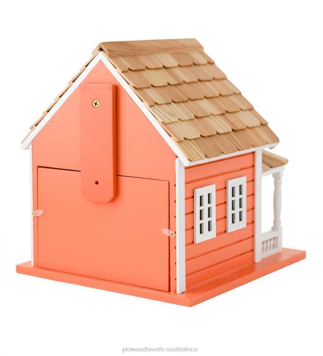Yard & Garden Plow & Hearth Autumn Daze Wooden Birdhouse and Pedestal Pole Set NFLB880