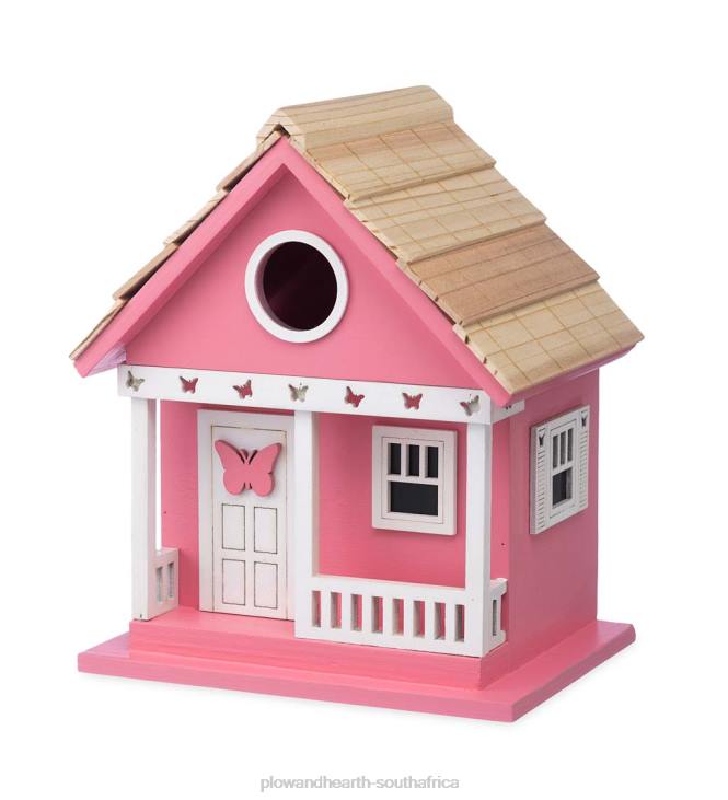 Yard & Garden Plow & Hearth Butterfly Wooden Cottage Birdhouse NFLB878