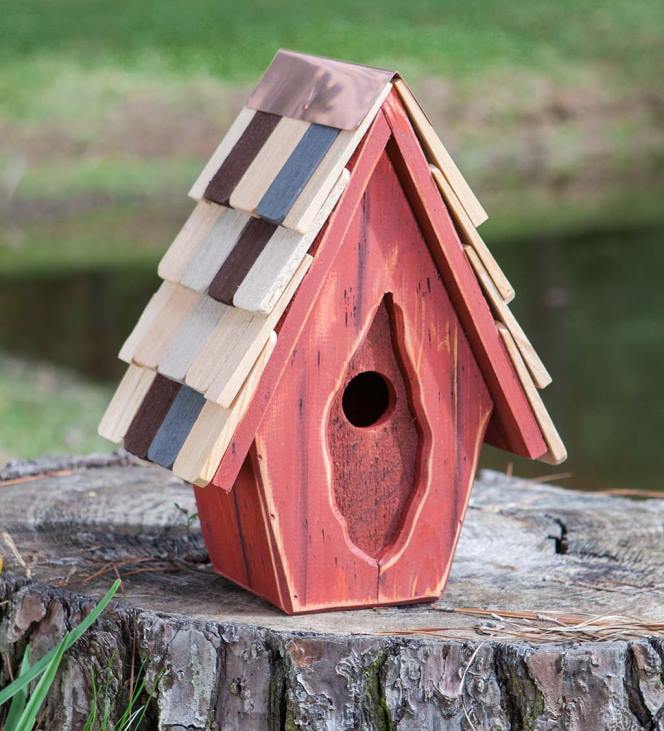 Yard & Garden Plow & Hearth Vintage Wren Birdhouse - Blue NFLB868
