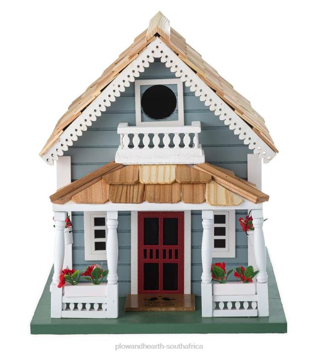 Yard & Garden Plow & Hearth Welcome Home Wooden Birdhouse and Pedestal Pole Set NFLB869