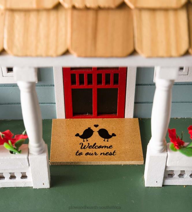 Yard & Garden Plow & Hearth Welcome Home Wooden Birdhouse and Pedestal Pole Set NFLB869