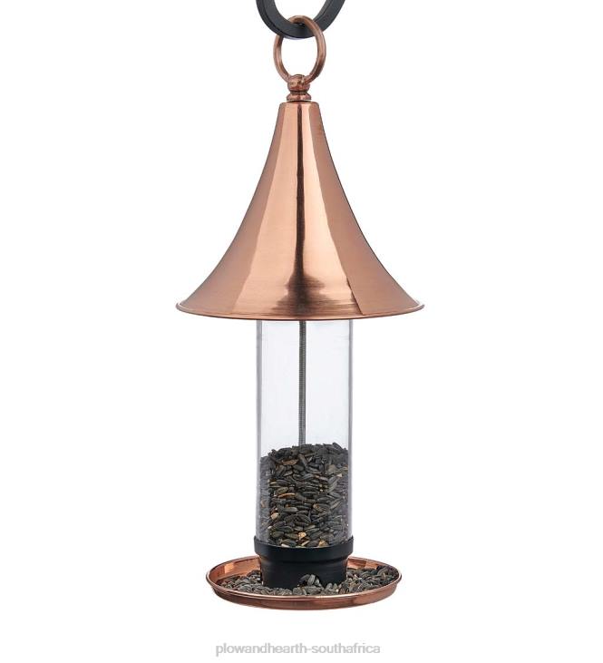 Yard & Garden Plow & Hearth Castella Copper Bird Feeder NFLB798