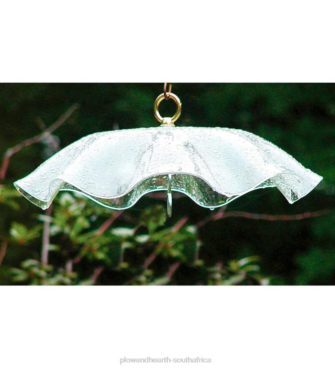 Yard & Garden Plow & Hearth Clear Acrylic Hanging Weather Guard Rain Umbrella For Bird Feeders NFLB771