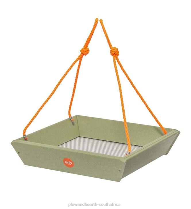 Yard & Garden Plow & Hearth Colored Recycled Poly-Lumber Hanging Tray Bird Feeder - Blue NFLB757