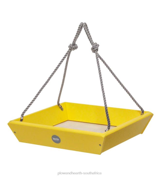 Yard & Garden Plow & Hearth Colored Recycled Poly-Lumber Hanging Tray Bird Feeder - Blue NFLB757
