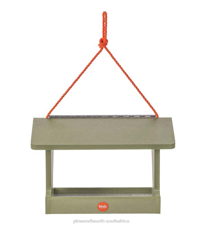 Yard & Garden Plow & Hearth Colored Recycled Poly-Lumber Hopper-Style Bird Feeder - Yellow NFLB748