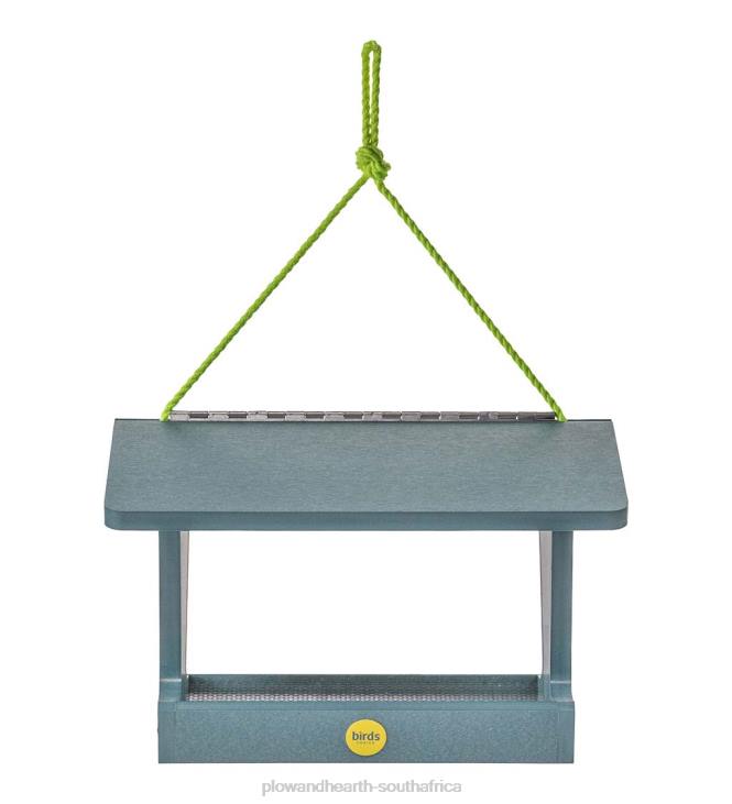 Yard & Garden Plow & Hearth Colored Recycled Poly-Lumber Hopper-Style Bird Feeder - Yellow NFLB748