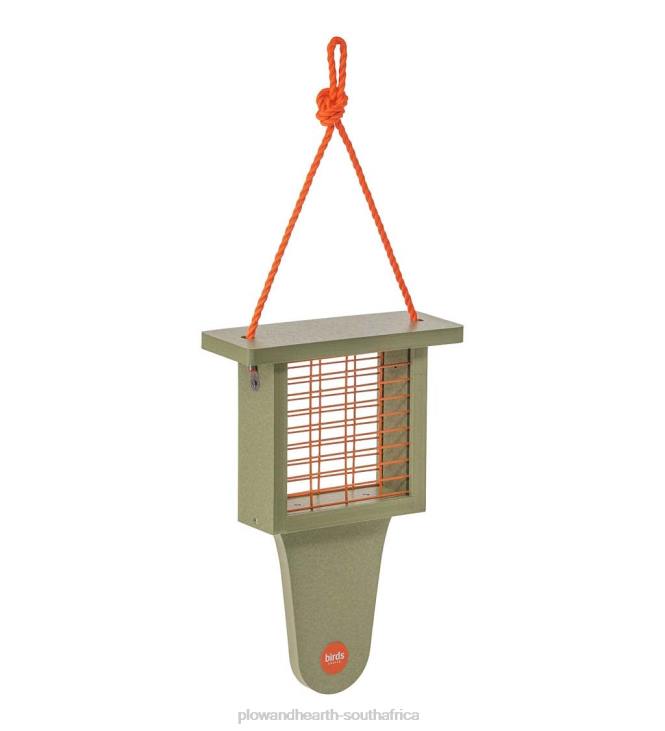 Yard & Garden Plow & Hearth Colored Recycled Poly-Lumber Single Cake Suet Bird Feeder - Blue NFLB747