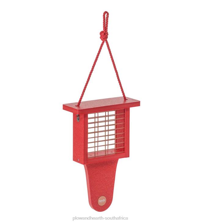 Yard & Garden Plow & Hearth Colored Recycled Poly-Lumber Single Cake Suet Bird Feeder - Blue NFLB747