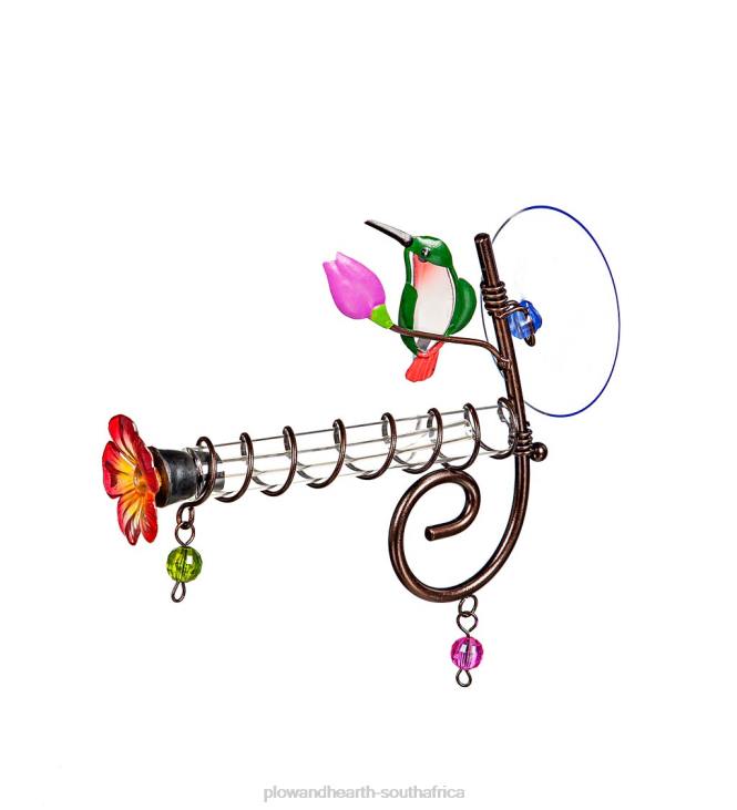 Yard & Garden Plow & Hearth Floral Window-Mount Hummingbird Feeder NFLB787