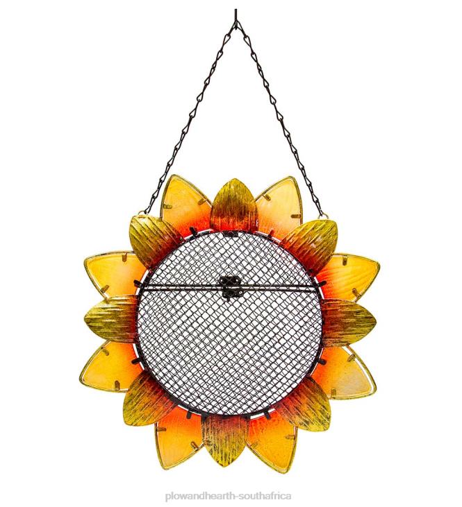 Yard & Garden Plow & Hearth Glass and Metal Sunflower Bird Feeder NFLB742