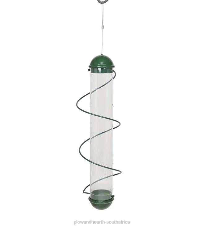 Yard & Garden Plow & Hearth Green Spiral-Perch Finch Bird Feeder - Green NFLB810