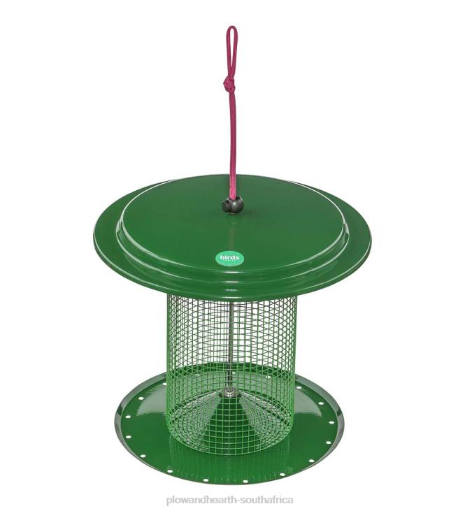 Yard & Garden Plow & Hearth Large Metal Sunflower Seed Bird Feeder - Blue NFLB777
