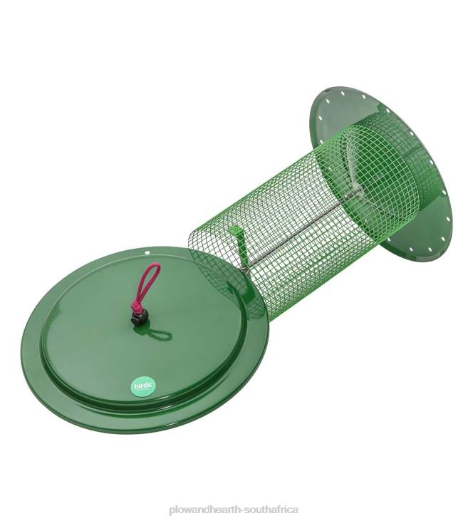 Yard & Garden Plow & Hearth Large Metal Sunflower Seed Bird Feeder - Blue NFLB777