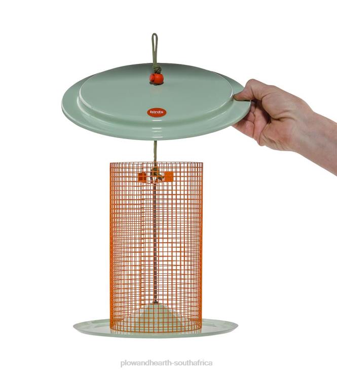Yard & Garden Plow & Hearth Large Metal Sunflower Seed Bird Feeder - Blue NFLB777