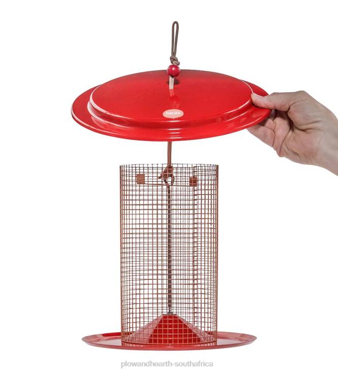 Yard & Garden Plow & Hearth Large Metal Sunflower Seed Bird Feeder - Blue NFLB777