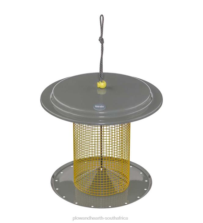 Yard & Garden Plow & Hearth Large Metal Sunflower Seed Bird Feeder - Blue NFLB777