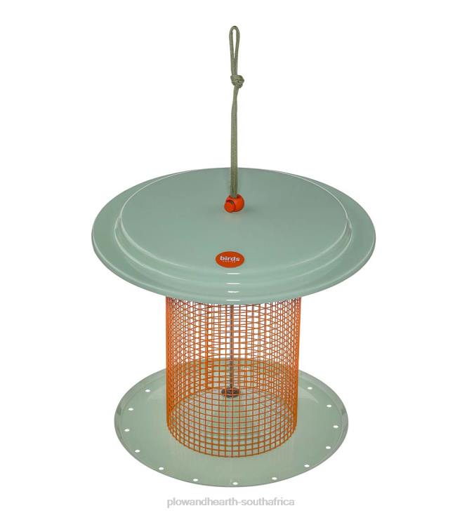 Yard & Garden Plow & Hearth Large Metal Sunflower Seed Bird Feeder - Blue NFLB777