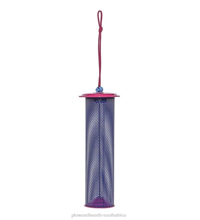 Yard & Garden Plow & Hearth Magnet Mesh Tube Finch Feeder - Blue NFLB800