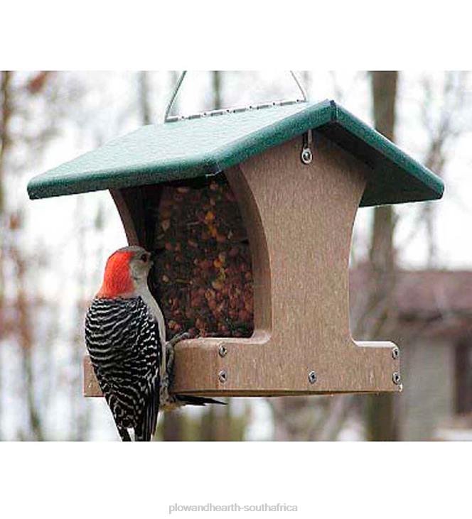 Yard & Garden Plow & Hearth Recycled Poly-Lumber 2-Sided Hopper Bird Feeder NFLB764