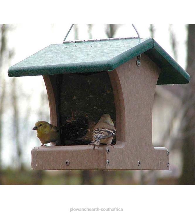Yard & Garden Plow & Hearth Recycled Poly-Lumber 2-Sided Hopper Bird Feeder NFLB764