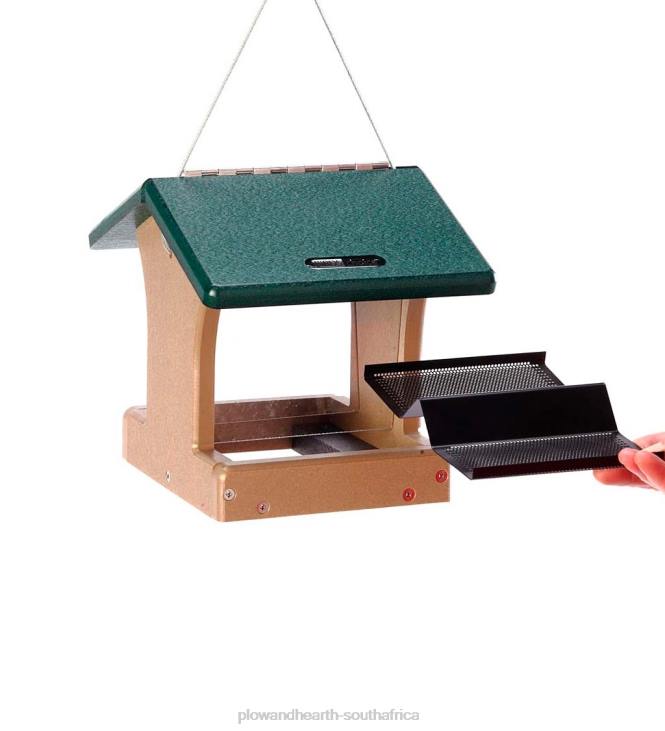 Yard & Garden Plow & Hearth Recycled Poly-Lumber 2-Sided Hopper Bird Feeder NFLB764