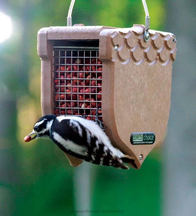 Yard & Garden Plow & Hearth Recycled Poly-Lumber Acorn-Shaped Peanut Bird Feeder - Brown NFLB807