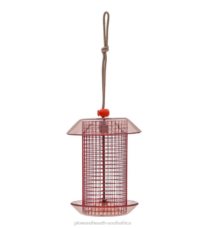 Yard & Garden Plow & Hearth Small Sunflower Seed Bird Feeder - Coral NFLB819