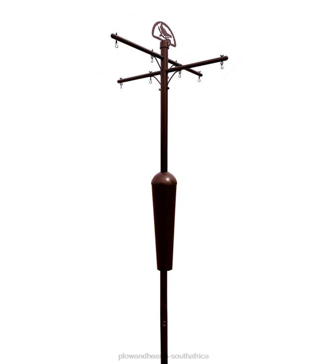 Yard & Garden Plow & Hearth Weather-Resistant Squirrel Stopper Bird Feeder Display and Plant Stand - Bronze NFLB760