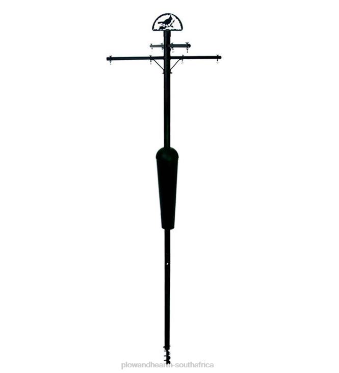 Yard & Garden Plow & Hearth Weather-Resistant Squirrel Stopper Bird Feeder Display and Plant Stand - Bronze NFLB760