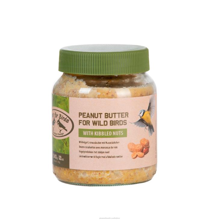 Yard & Garden Plow & Hearth Wooden Cafe Peanut Butter Bird Feeder with 2 Jars of Peanut Butter NFLB794