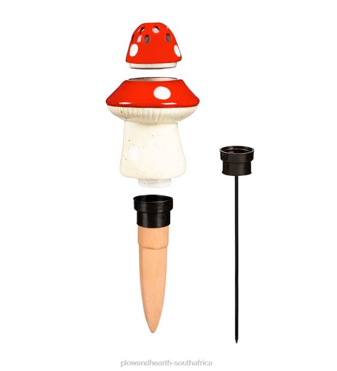 Yard & Garden Plow & Hearth All-In-One Ceramic Fruit Fly/Fungus Gnat Trap with Watering Globe - Mushroom NFLB905
